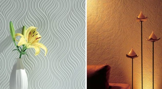 Обои под покраску и создание текстурных эффектов возможности декорирования стен с помощью рельефных р